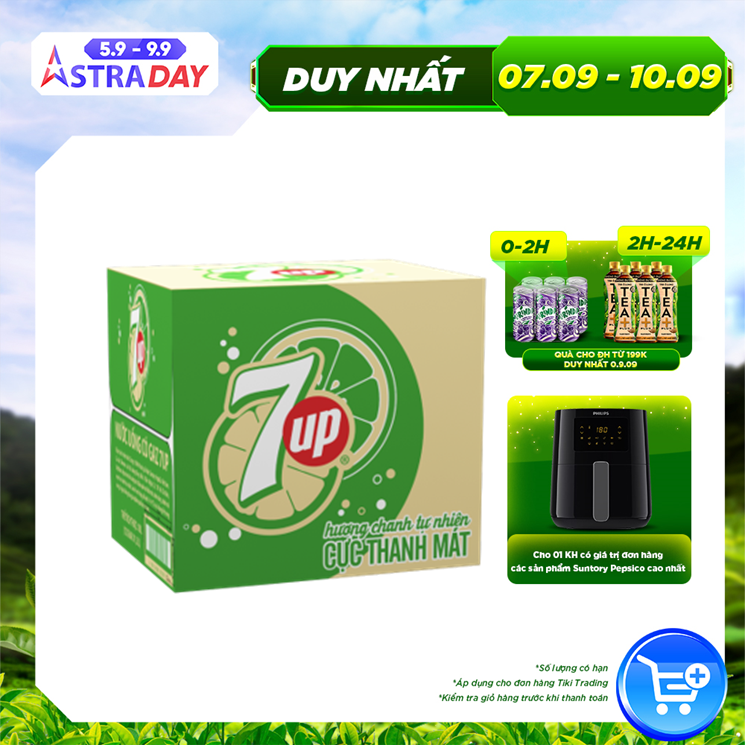 Thùng 12 Chai Nước Ngọt Có Gaz 7Up (1,5L/Chai)