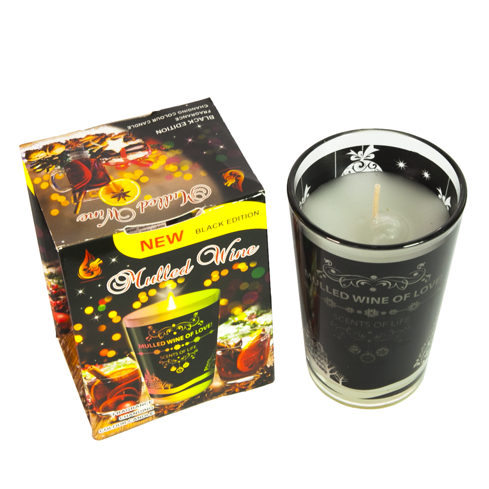 Ly nến thơm tinh dầu đổi màu Golden Dragon Mulled Wine 140g QT028407- cam, quế, hồi