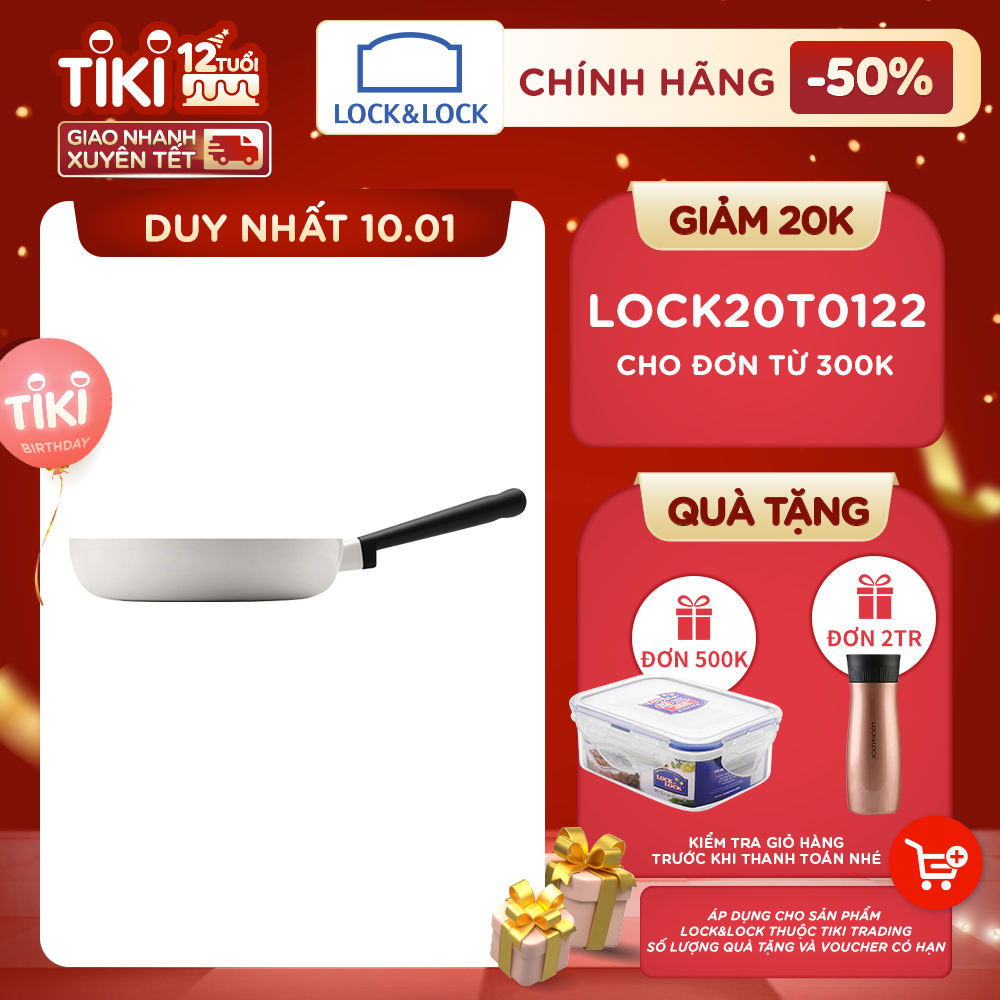 Chảo Decor Lock&amp;Lock LDE1243IH (24cm) - Màu Kem