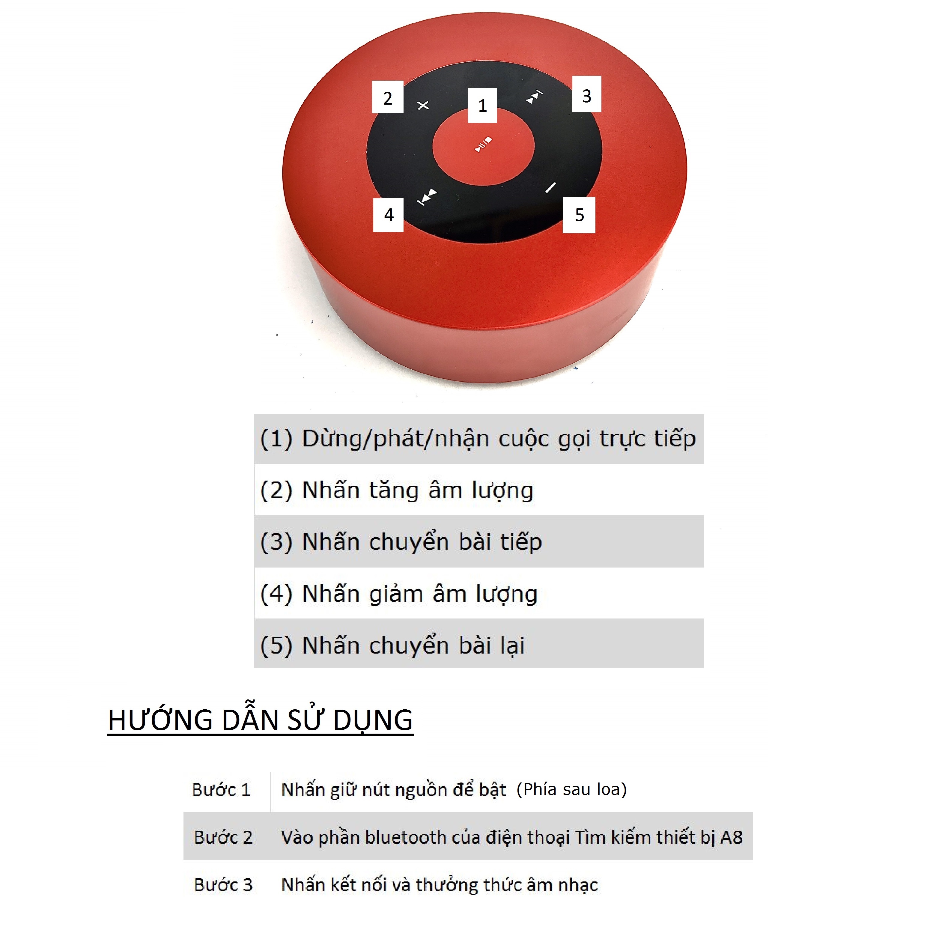 Loa Bluetooth GUTEK A8 Mini Cảm Ứng, Vỏ Kim Loại, Loa Nghe Nhạc Cầm Tay Không Dây, Âm Thanh Cực Hay, Bass Cực Chất Cắm Thẻ Nhớ Tf Và Cổng 3.5, Đài FM Nhiều Màu Sắc - Hàng Chính Hãng