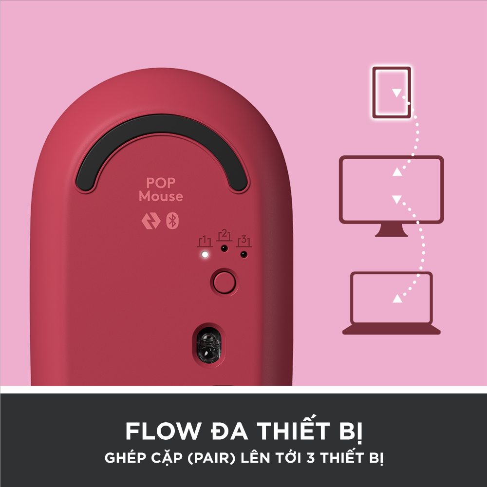 Chuột không dây bluetooth Logitech POP Mouse - Hàng chính hãng