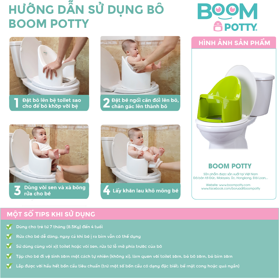 Bô Vệ Sinh Thông Minh Boom Potty