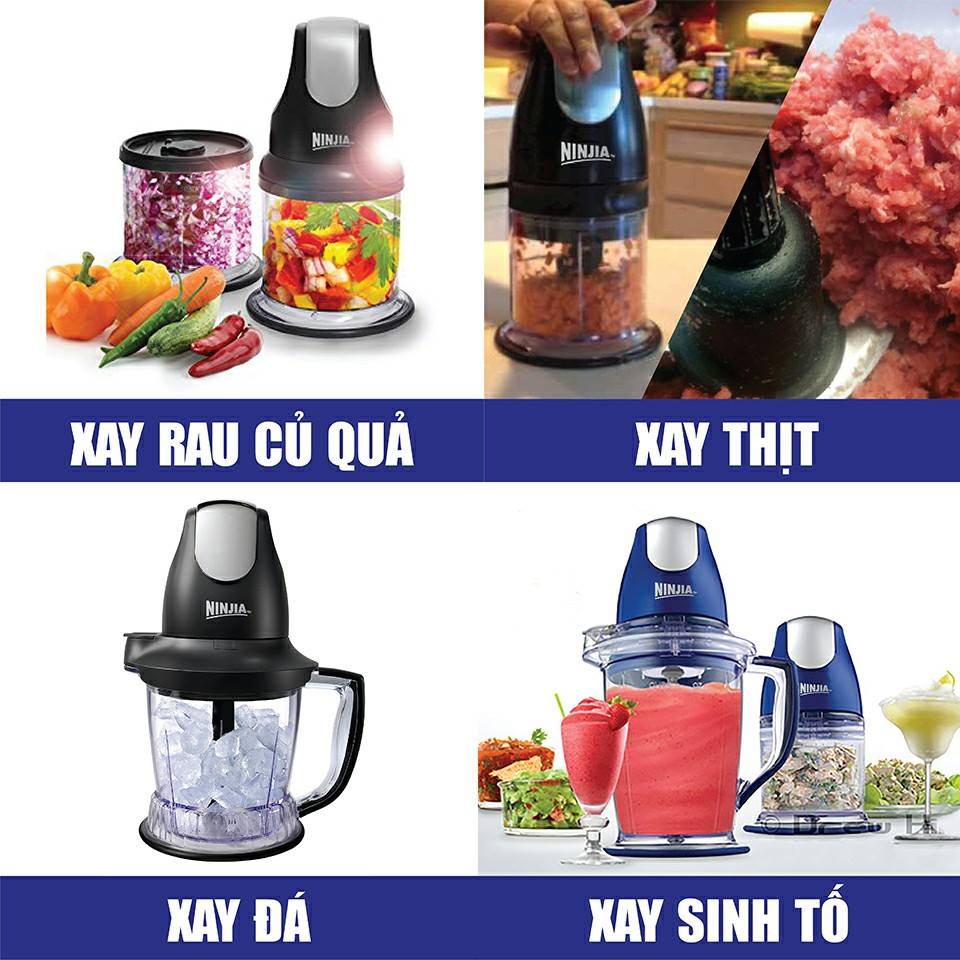 Máy xay đa năng Ninjia USA (1,8l - tặng kèm cối nhỏ 0,7l) - Hàng Chính Hãng