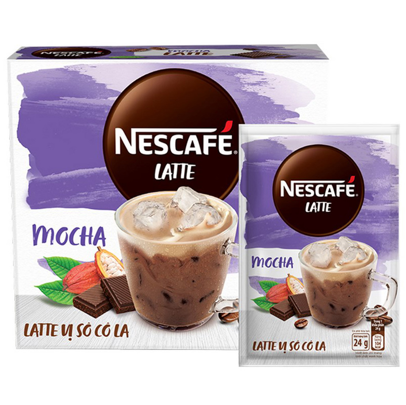 Combo 4 hộp Cà phê hòa tan NESCAFÉ Latte Sữa Hạt
