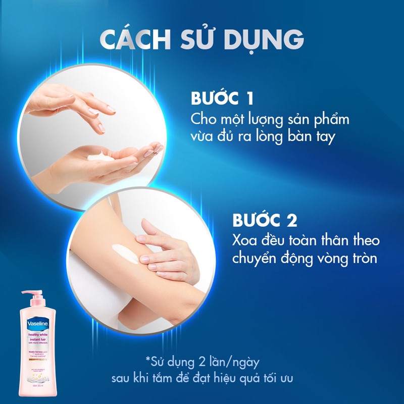 Sữa Dưỡng Thể 350Ml Vaseline Dưỡng Ẩm Sáng Da Instant Radiance Vi Chất Phản Quang Giúp Da Sáng Tức Thì Gấp 4 Lần