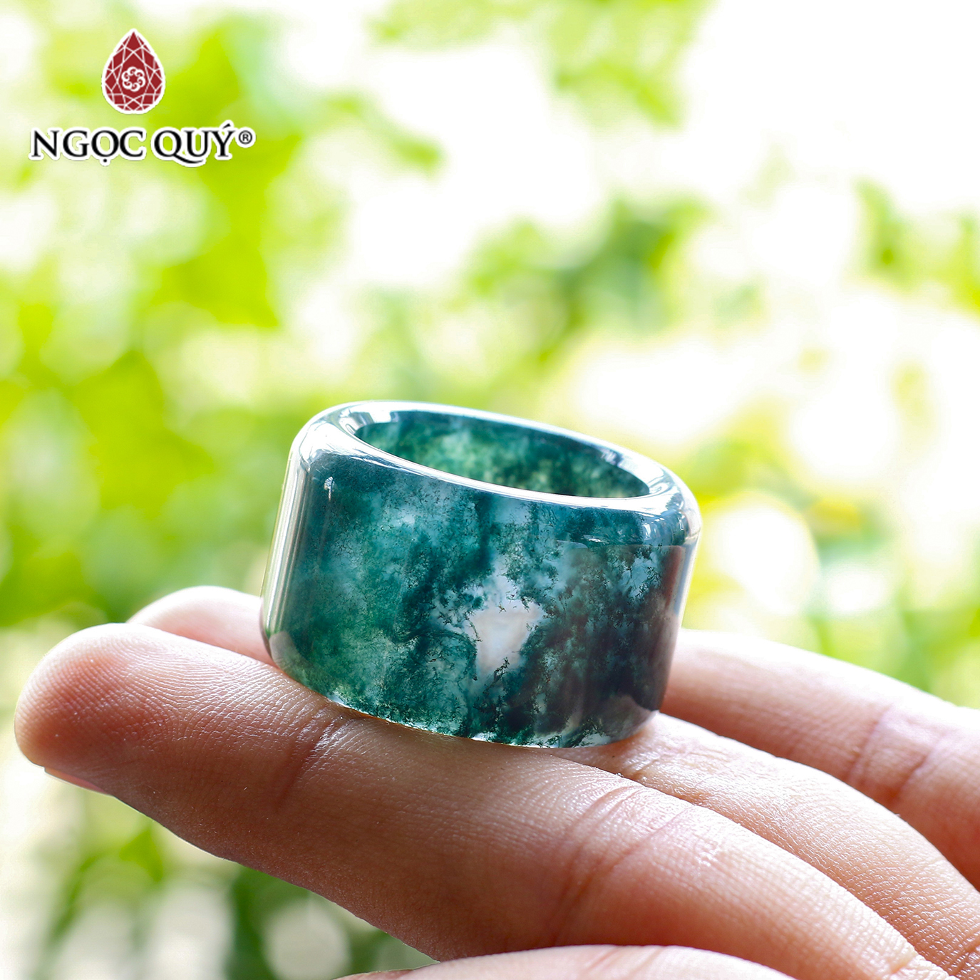 Nhẫn nam càng long đá băng ngọc thủy tảo - Ngọc Quý Gemstones