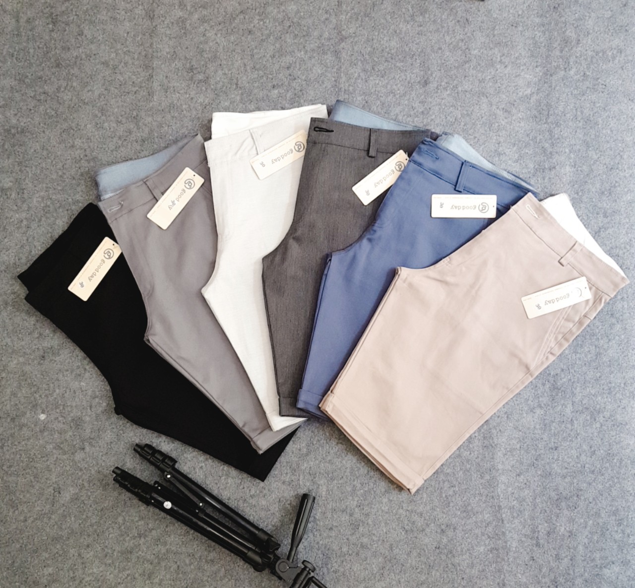 Quần short kaki nam - Xám - 29