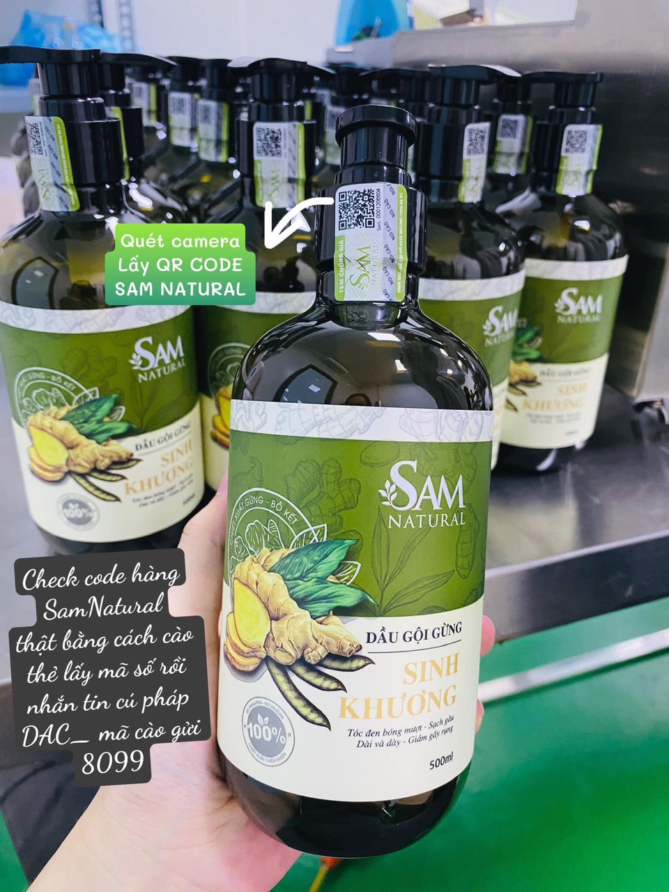 Dầu gội Sinh Khương 500ml Samnatural