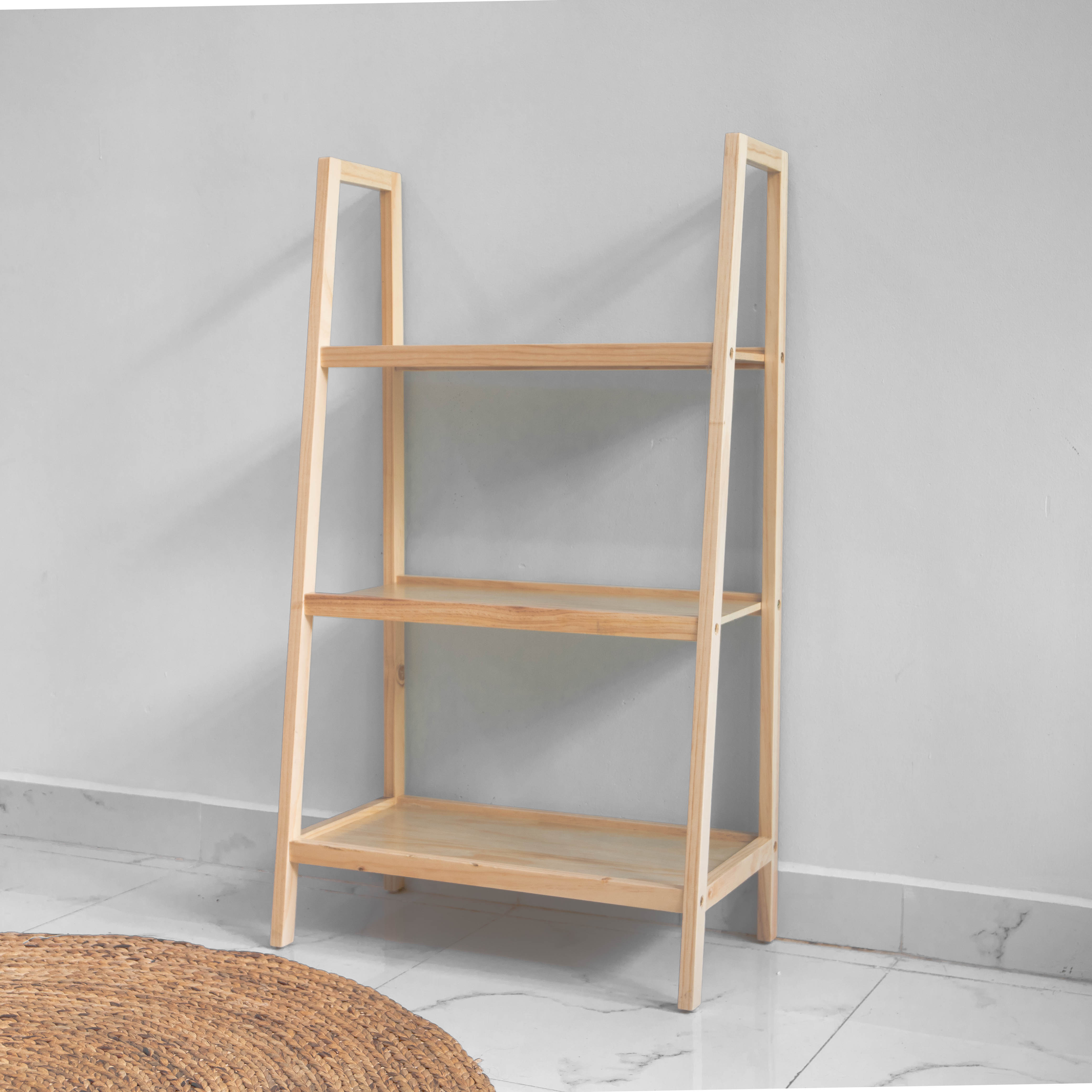 KỆ SÁCH 3 TẦNG MÀU GỖ TỰ NHIÊN SIZE L - A BOOK SHELF 3F NATURAL SIZE L