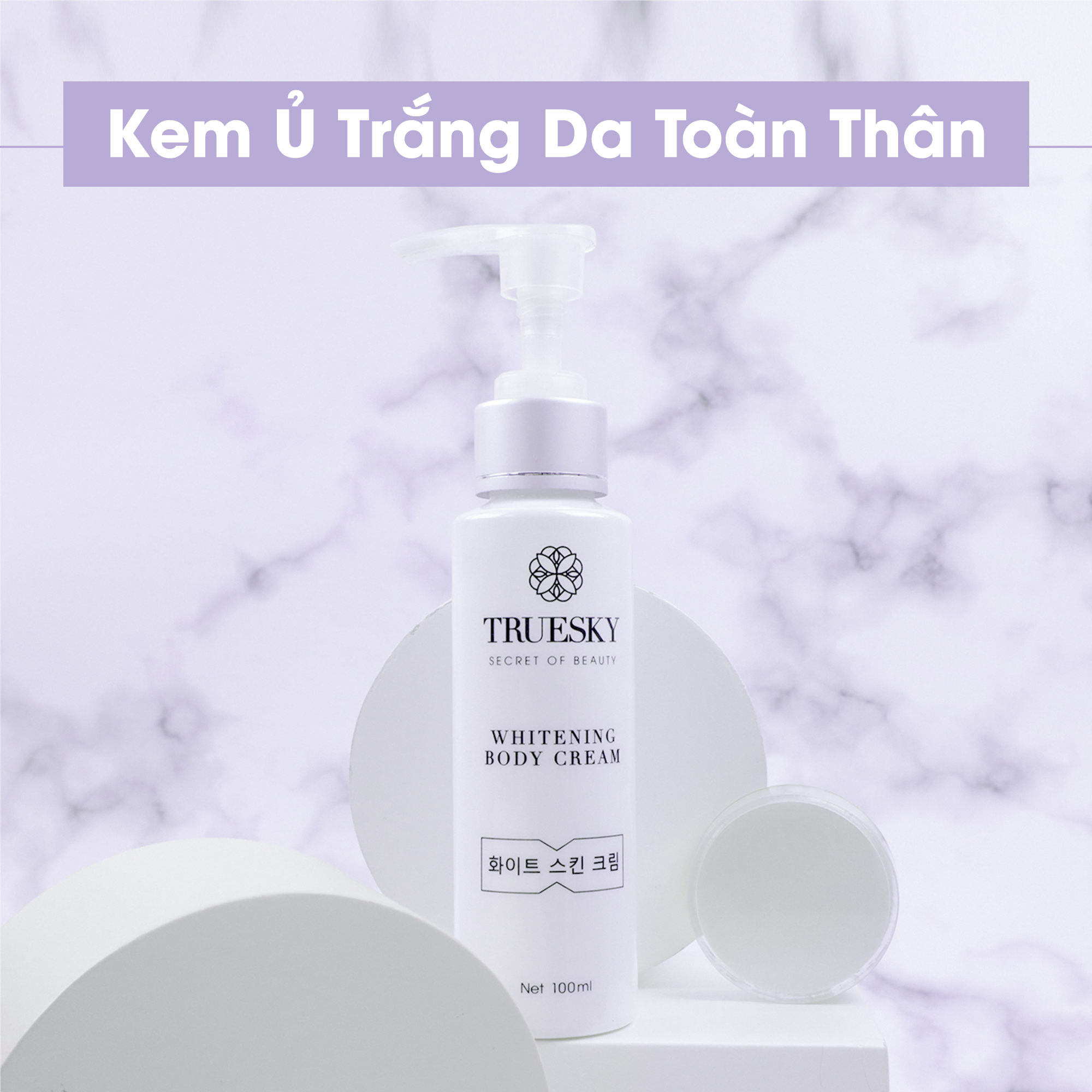 Kem ủ trắng toàn thân Truesky Whitening Body Cream chiết xuất rễ cây cam thảo 100g