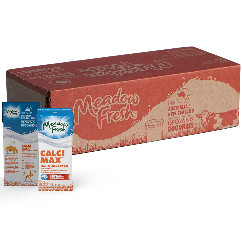 Thùng 24 Hộp Sữa Tươi Tiệt Trùng Giàu Canxi Meadow Fresh