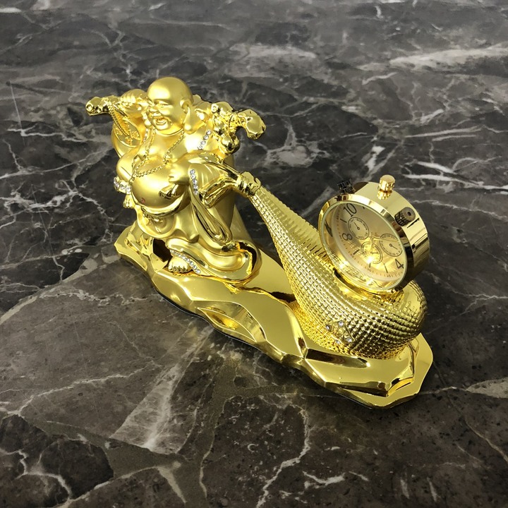 Tượng phật di lặc kéo bao tiền vàng trang trí bàn làm việc, phòng khách, ban thần tài, shop bán hàng AC6688