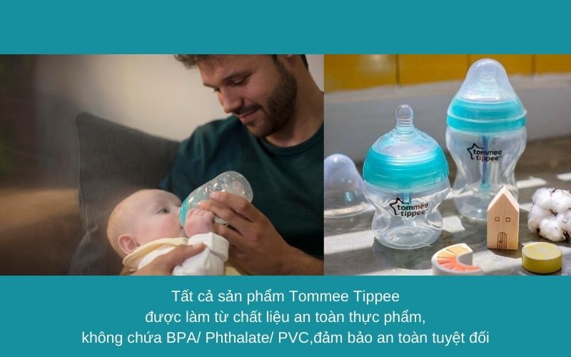 Bình sữa siêu chống đầy hơi kèm báo nhiệt Tommee Tippee Advanced Anti-Colic 260ml, núm ty đi kèm 0-3 tháng