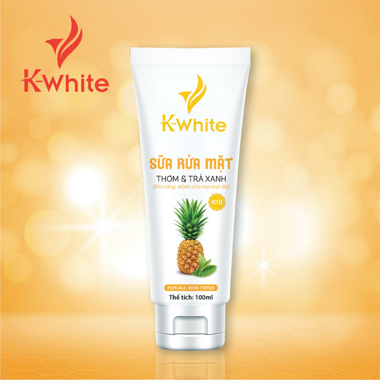 Sữa Rửa Mặt Thơm & Trà Xanh K-White