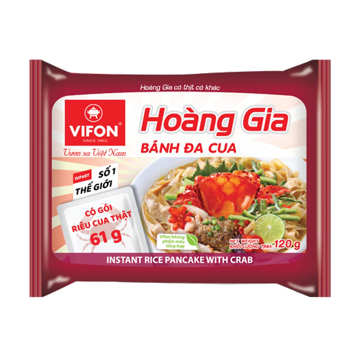 Thùng 18 Bánh Đa Cua HOÀNG GIA VIFON