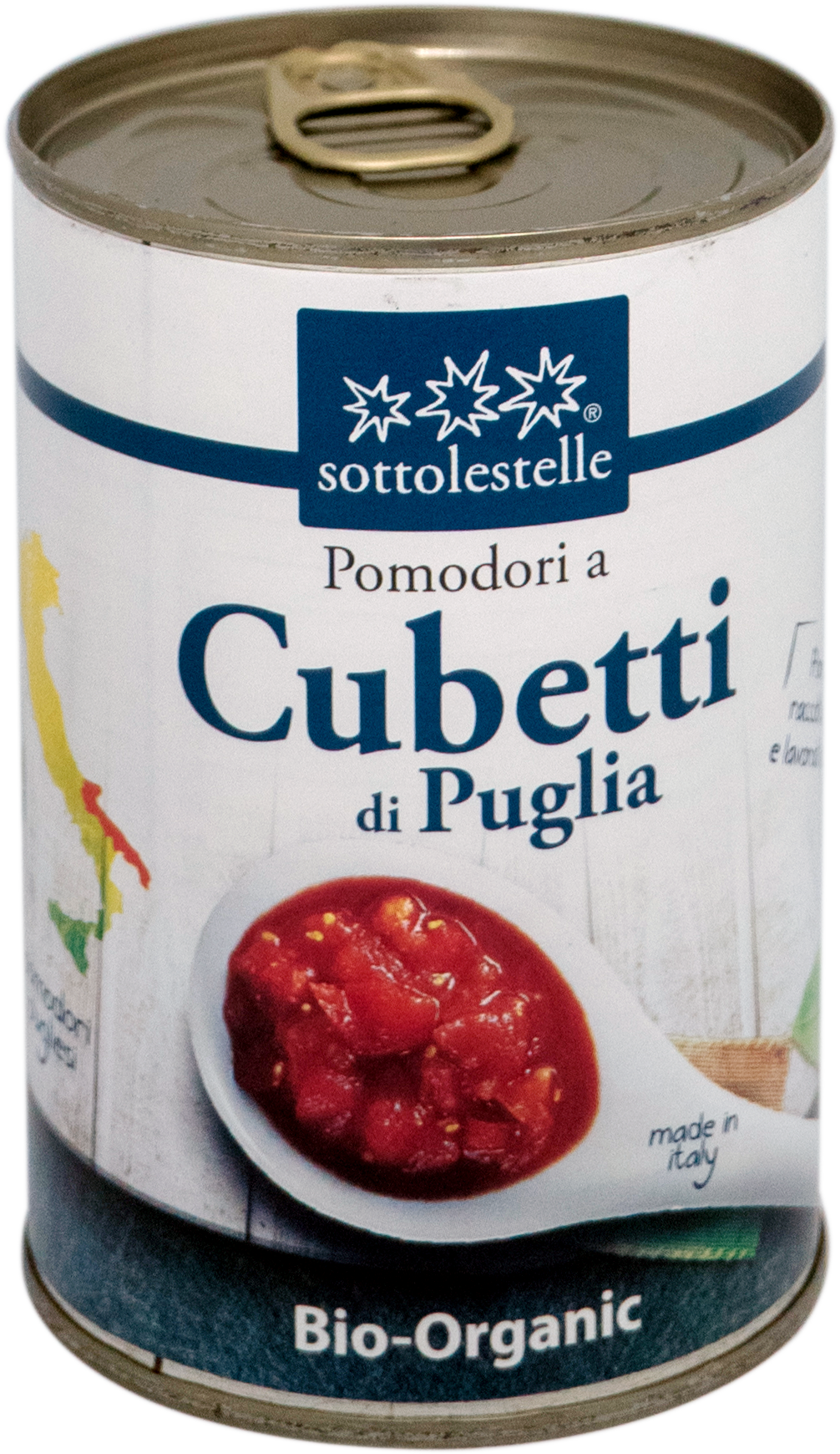Cà chua Ý hữu cơ Băm nhuyễn Sottolestelle 400g Organic Diced Tomatoes