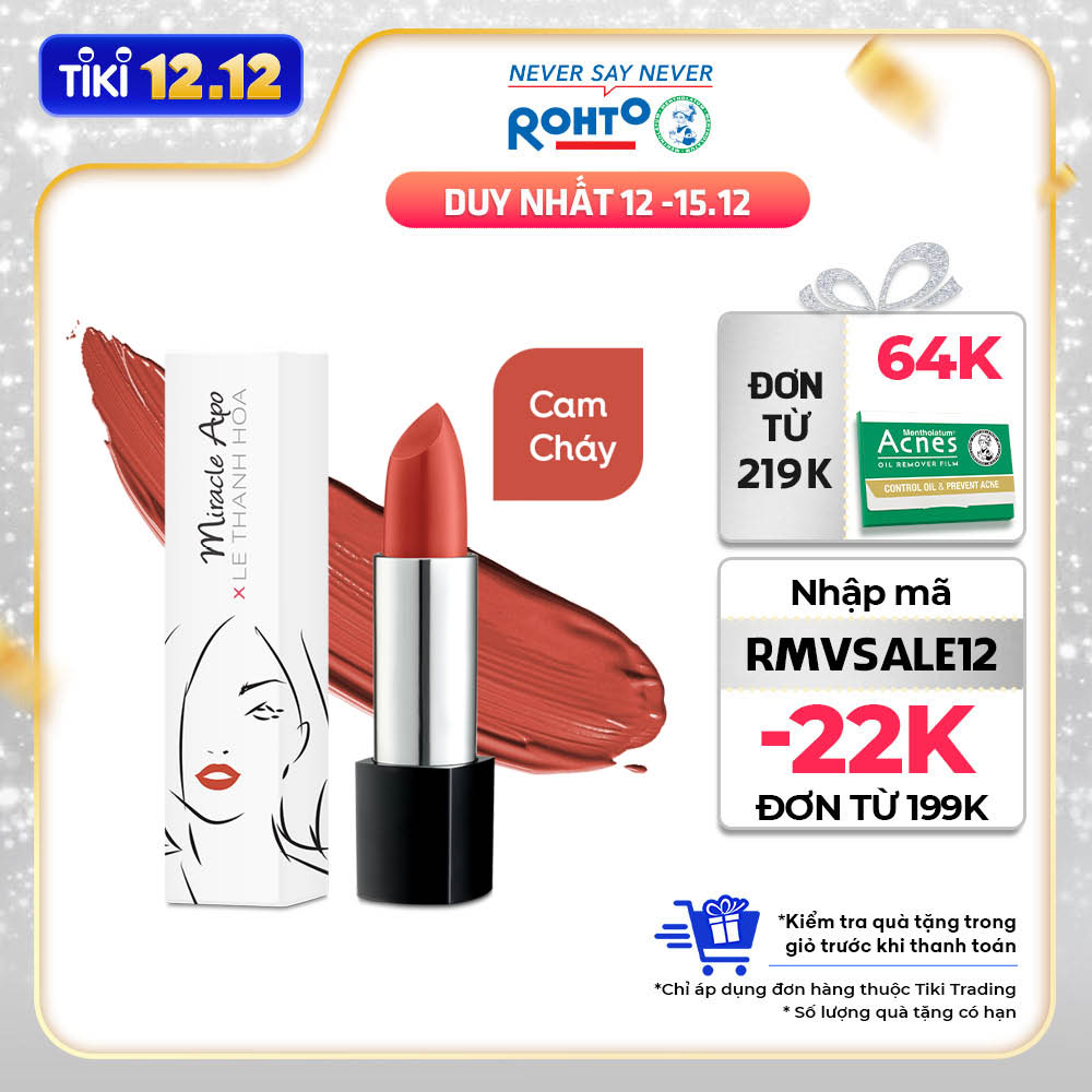 Son lì Miracle Apo Lipstick Matte x Lê Thanh Hòa 4g