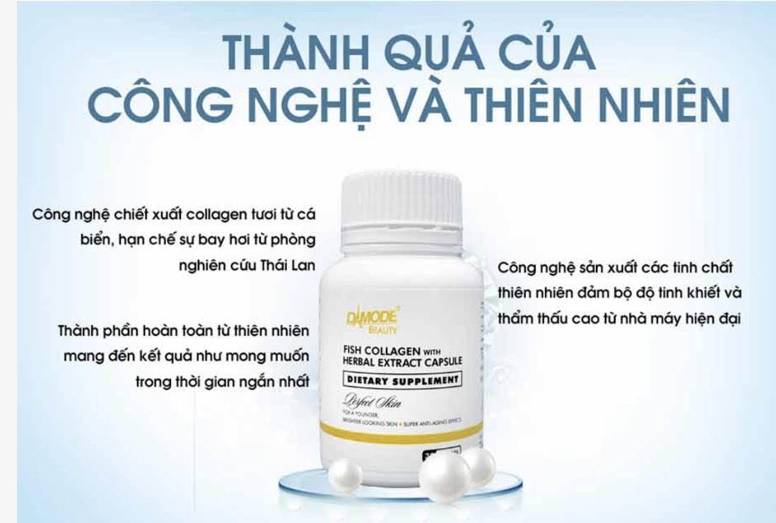 Viên uống trắng da perfect skin cao cấp độc quyền damode