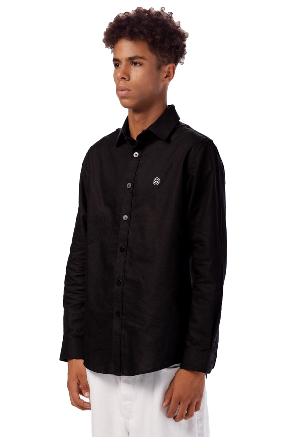 Áo Sơ Mi 5THEWAY Tay Dài Đen aka 5THEWAY 5TW/RTW LS REGULAR SHIRT in BLACK
