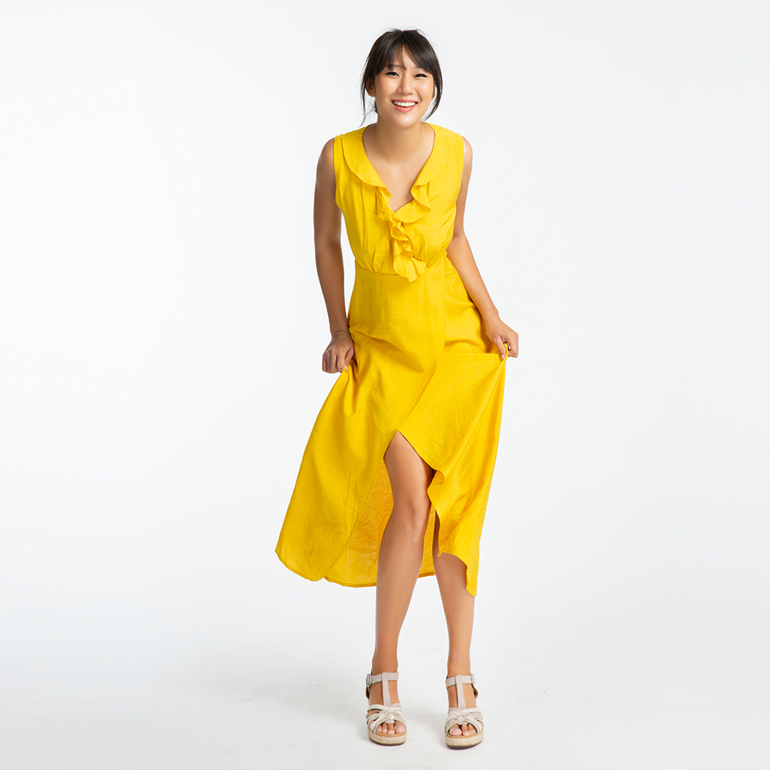 Đầm Maxi Hity DRE090 (Vàng Mù Tạt Mustard)