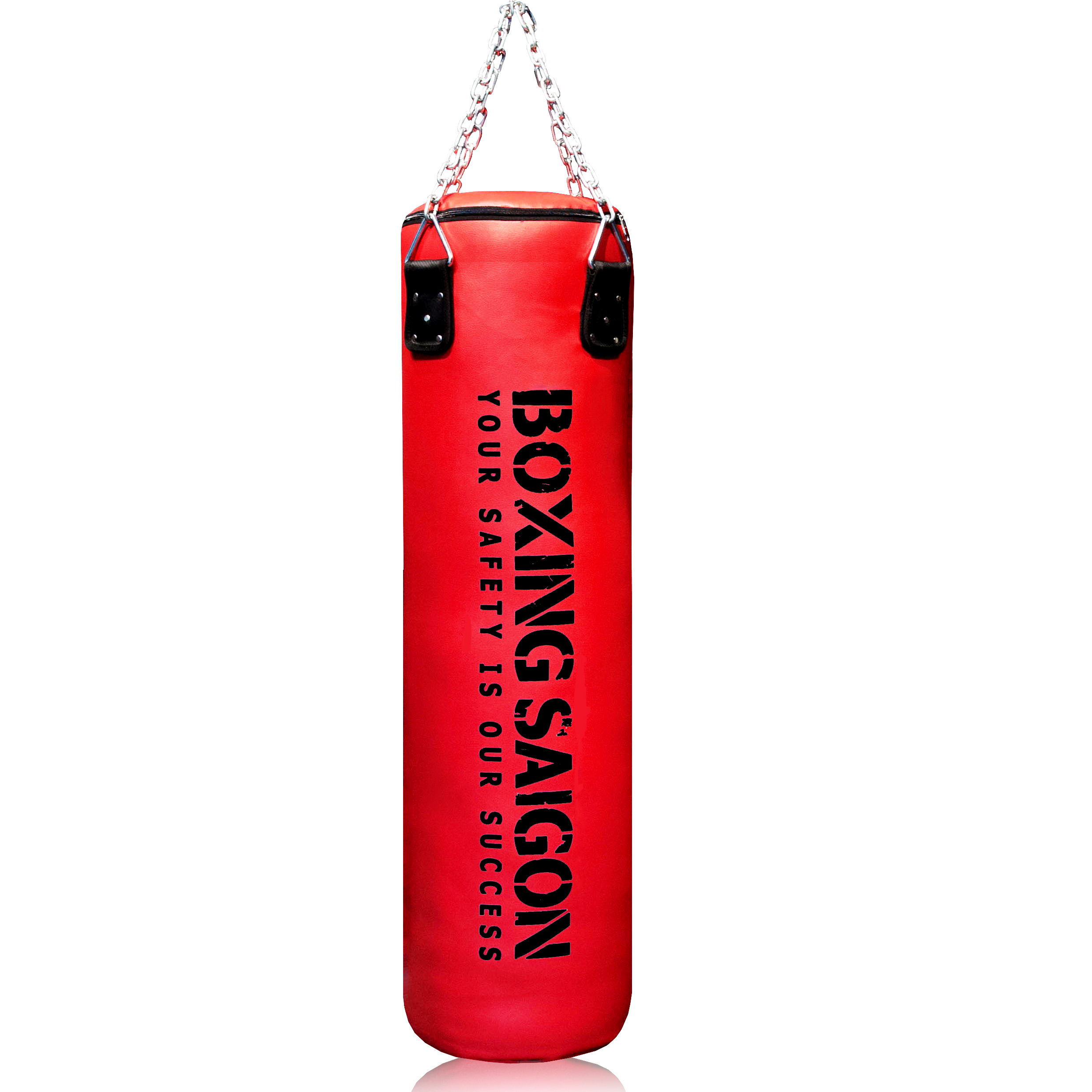 Bao cát đấm bốc Boxing 1m2 dây xích đỏ đậm - Tặng móc treo bao