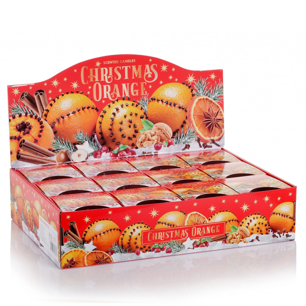 Ly nến thơm tinh dầu Bartek Christmas Orange 115g QT06455 - cam, quế, đinh hương (giao mẫu ngẫu nhiên)