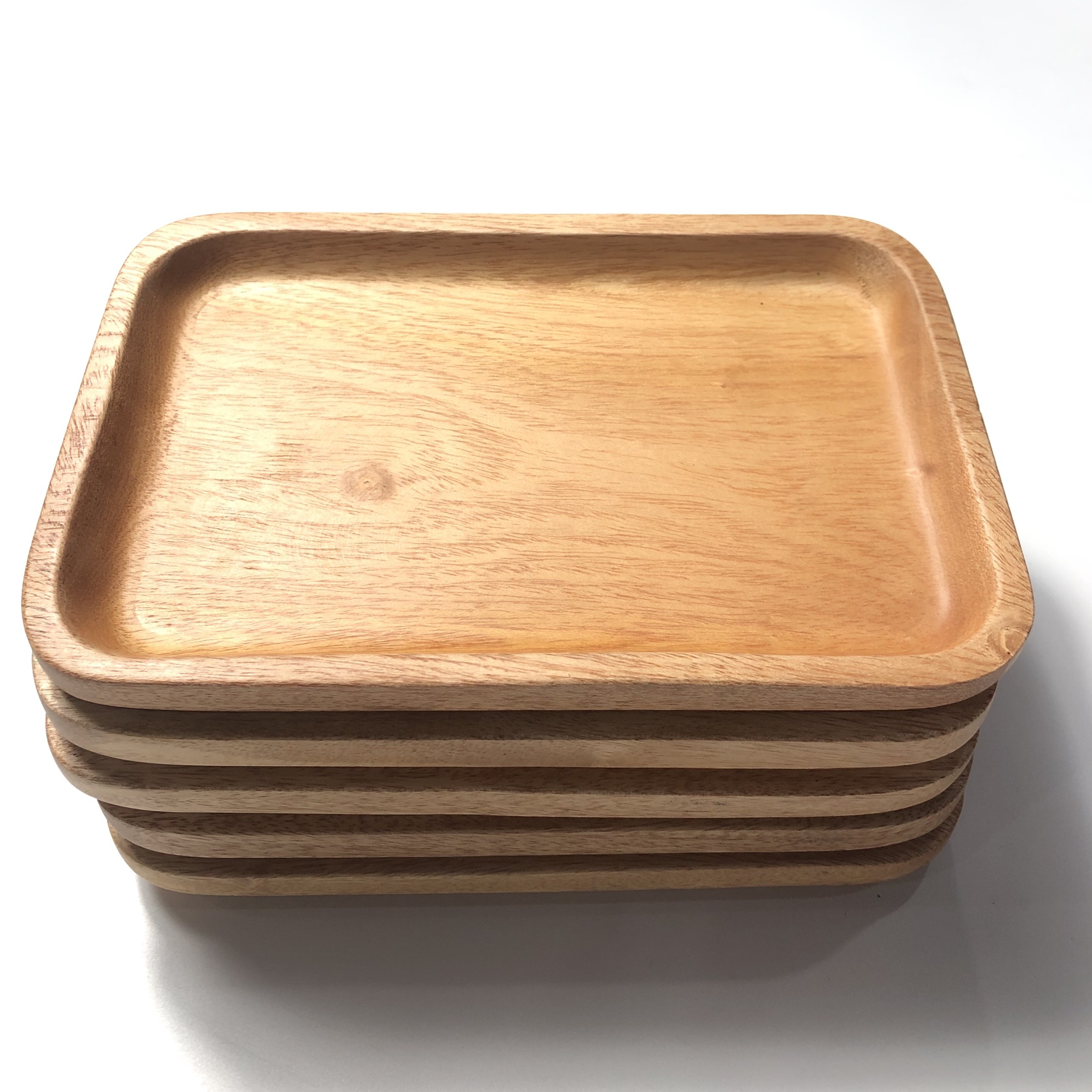 Khay chữ nhật gỗ xà cừ 19x12cm