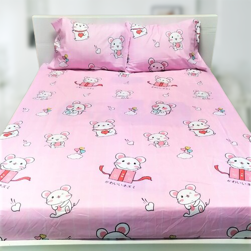 Accasa Bộ Ga Giường 05 Món Cotton Poly Lifestyle Meow Night 550 Sợi Chống Phai Nhăn Xù Lông Malaysia