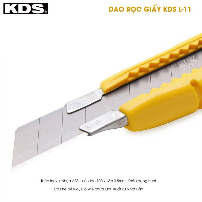 DAO RỌC GIẤY KHÓA TRƯỢT KDS L-11YE