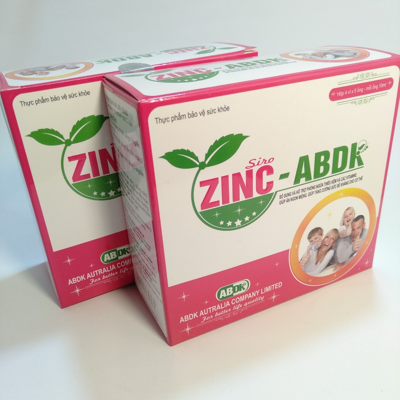 Thực phẩm bảo vệ sức khỏe ZINC-ABDK hộp 20 ống- Bổ sung Kẽm và Vitamin cần thiết cho sự phát triển của trẻ, nâng cao sức đề kháng, giúp cơ thể khỏe mạnh, giúp tăng hấp thu dưỡng chất, kích thích ăn ngon miệng.