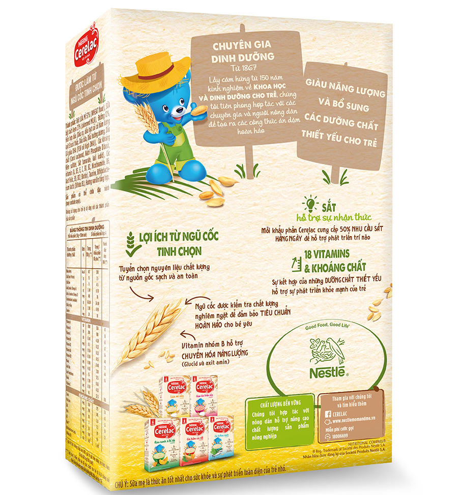 Bột Ăn Dặm Nestlé Cerelac - Lúa Mì Và Sữa (200g)