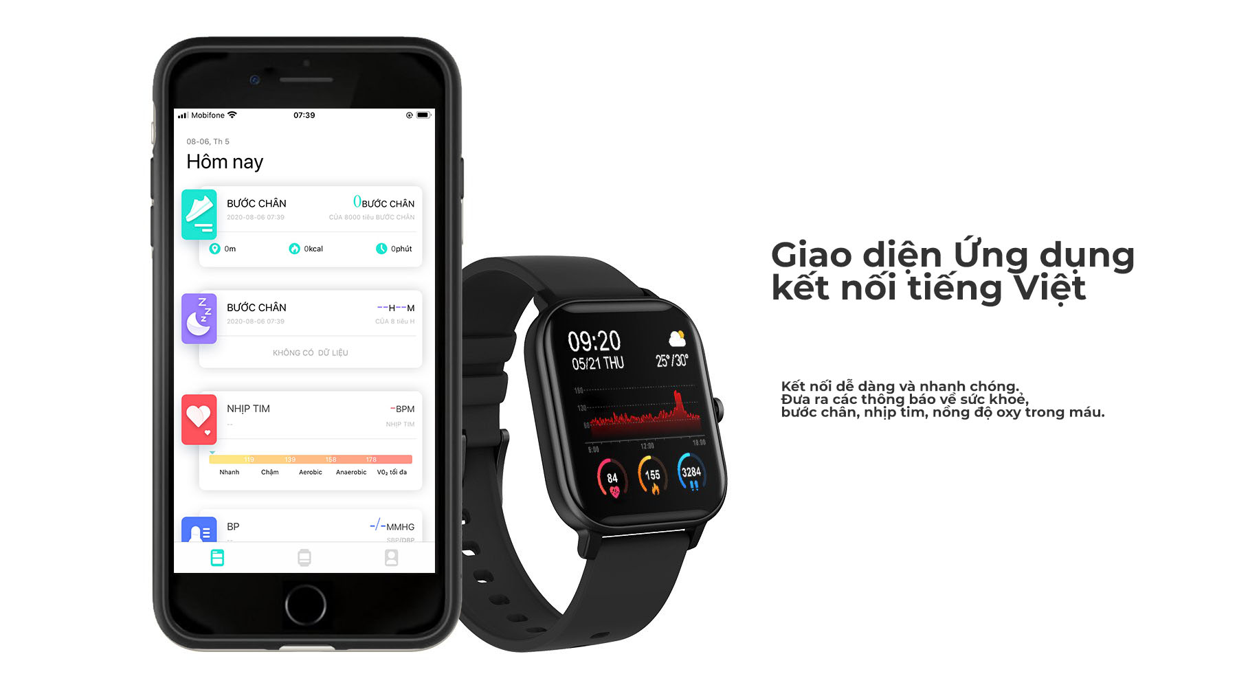 Đồng hồ thông minh chống nước cao cấp COLMI P8, Hiển thị tin nhắn, thông báo tiếng Việt, màn hình siêu nét - Hàng chính hãng