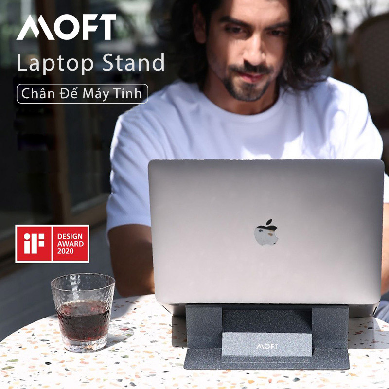 Đế Nâng MacBook Siêu Mỏng MOFT Stand - Hàng Chính Hãng - Xám