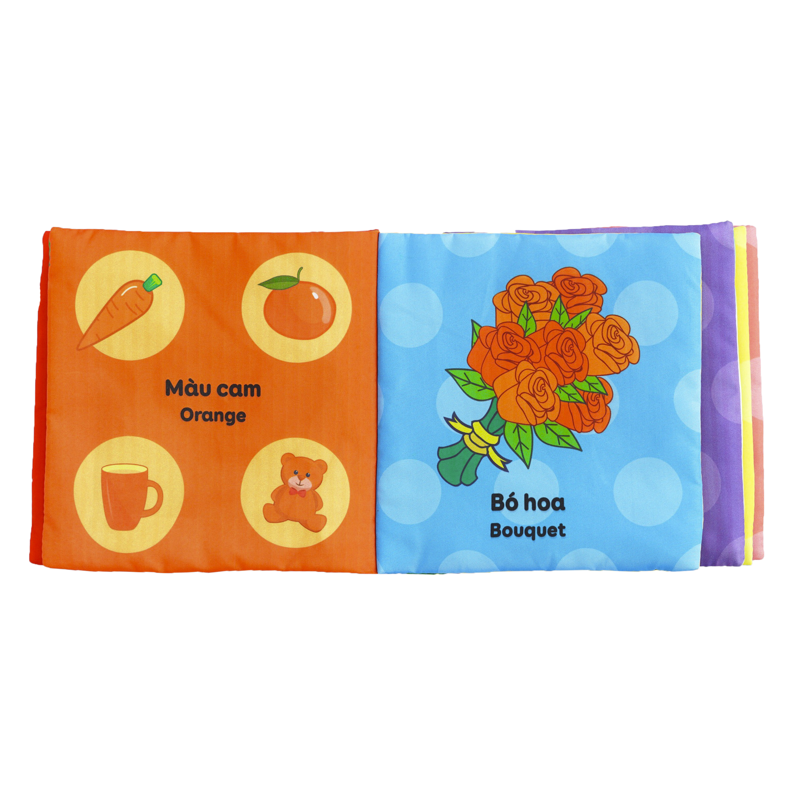 Combo 4 cuốn sách vải Lalala baby (chủ đề Số đếm, Chữ cái, Hình khối, Màu sắc), cung cấp kiến thức cơ bản đầu đời cho bé, Sách tương tác sột soạt, Màu sắc rõ nét, Dành cho bé từ 0-3 tuổi, CHÍNH HÃNG made in Vietnam