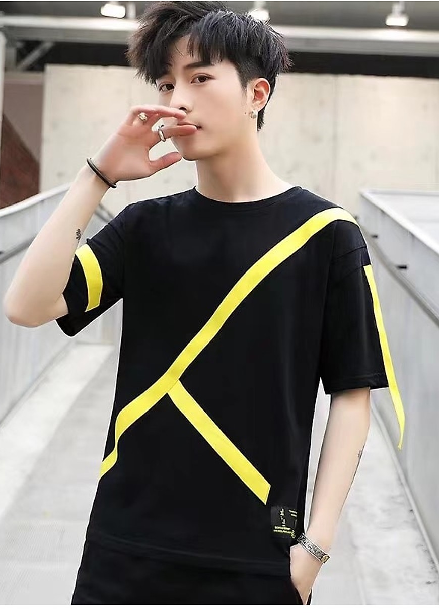 Áo thun Nam thiết kế dây trẻ trung chất vải cotton cao cấp dễ phối đồ phù hợp với xu hướng thời trang giới trẻ hiện nay