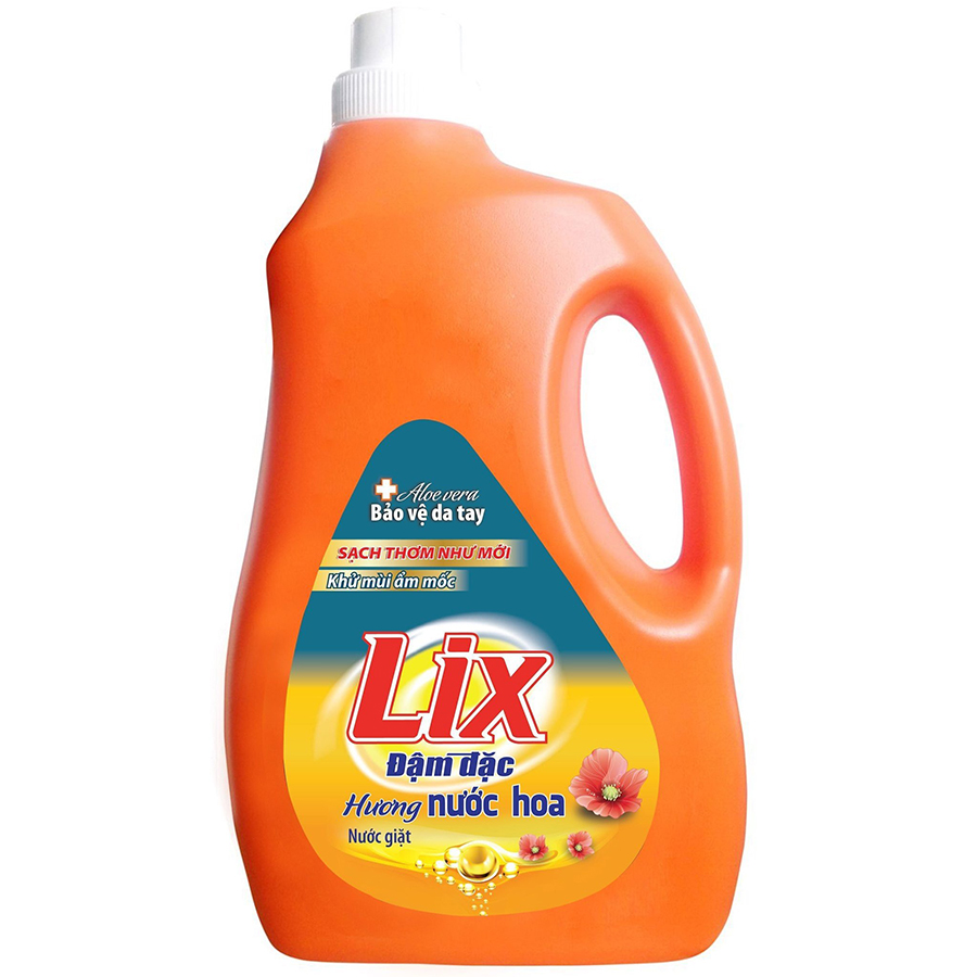 Nước Giặt Lix Hương Nước Hoa 3.8Kg NGH01 - Tẩy Sạch Vết Bẩn Cực Mạnh