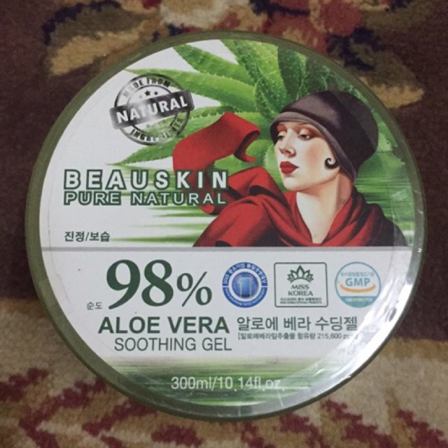 Gel dưỡng da lô hội Beauskin Aloevera Soothing Hàn Quốc 300ml + Móc khóa