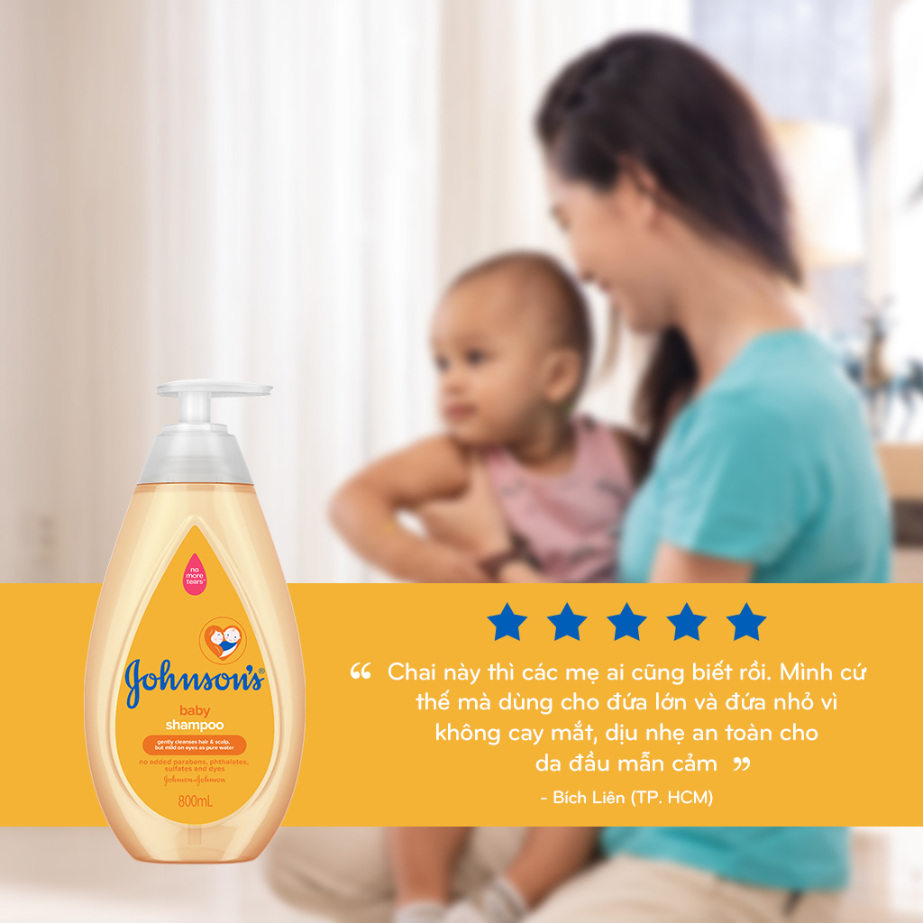 Dầu gội Johnson's Baby dịu nhẹ
