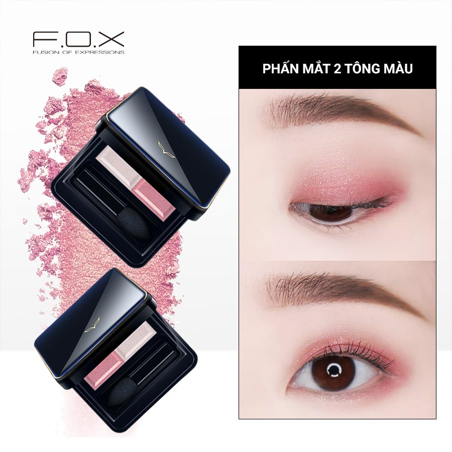Phấn Mắt 2 Tông Màu F.O.X Eyeshadow Palette 3.2g