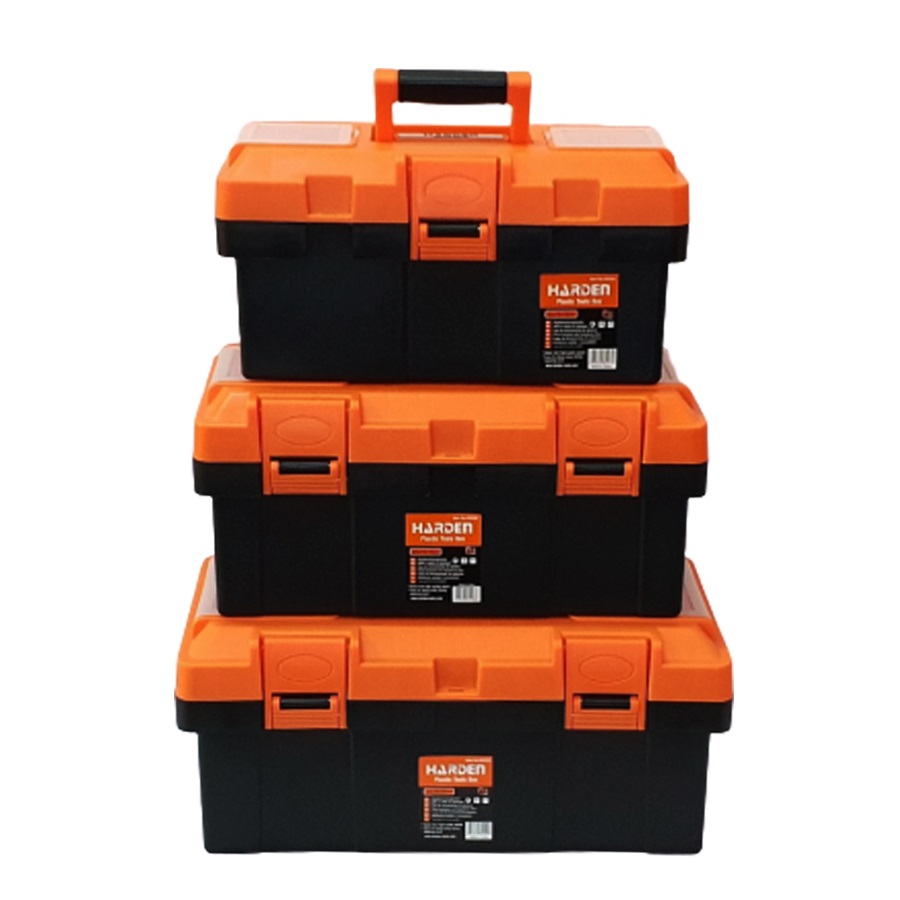 Hộp Đựng Dụng Cụ, Đồ Nghề HARDEN 520301 Cỡ Lớn Nhựa ABS - Thân Hộp Nhựa Siêu Nhẹ, Siêu Chịu Lực, Siêu Dày - Khóa Nhựa, Bảo Vệ Tốt - 36x18x19cm - Hàng Chính Hãng
