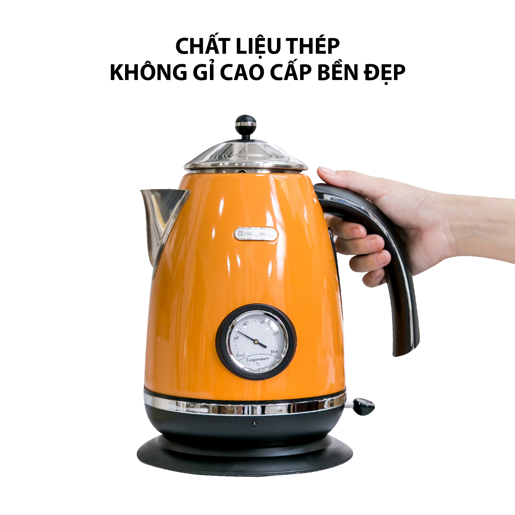 Ấm Đun Nước Kuchenzimmer 3000198 (1.7 lít) - Cam - Hàng chính hãng