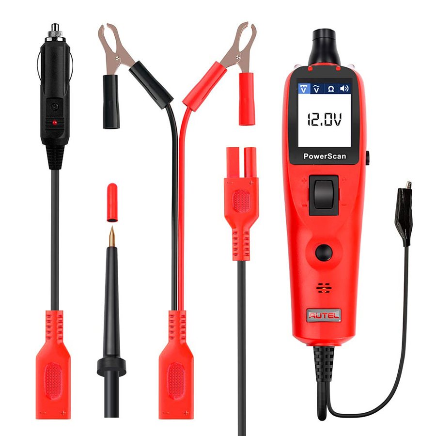 Autel PowerScan PS100 - Thiết Bị Đo Điện, Kiểm Tra Xung Tín Hiệu Cảm Biến, Đo Xung, Đo Ôm, Kiểm Tra Trở Kháng, Kích Hoạt Cấp Nguồn 12V, VOM Đo Điện Cho Ô Tô, Xe Máy