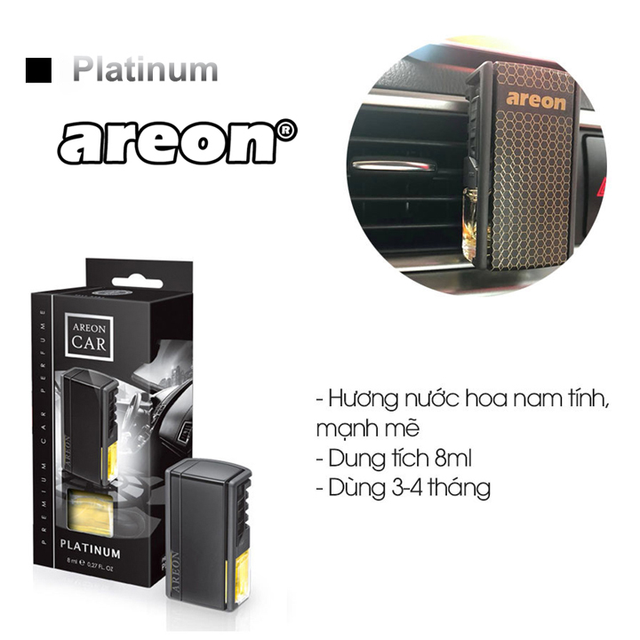 Nước hoa kẹp cửa gió hương Platinum (Nam tính – Nhẹ)