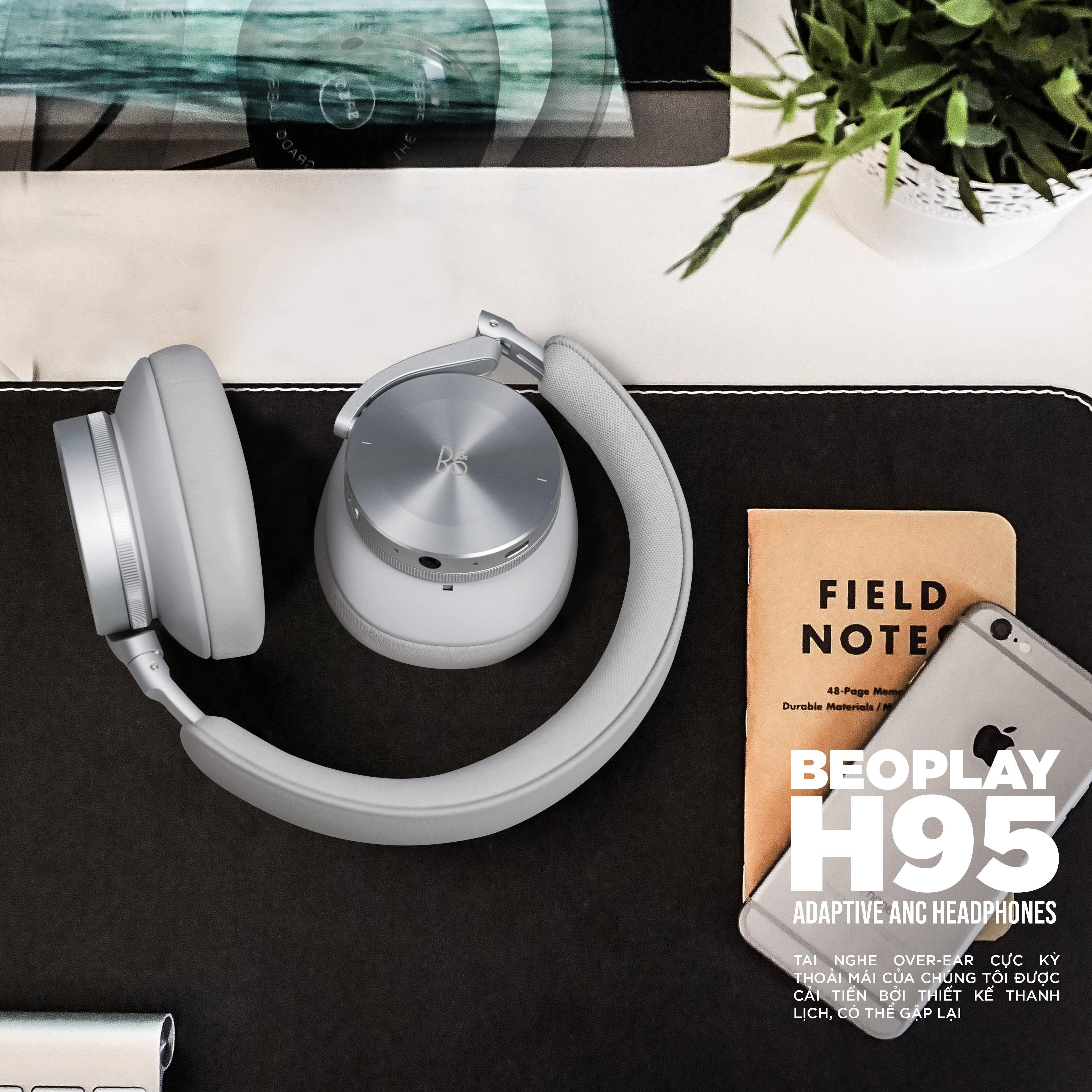 Tai nghe Bluetooth Beoplay H95 Grey Mist - Hàng nhập khẩu