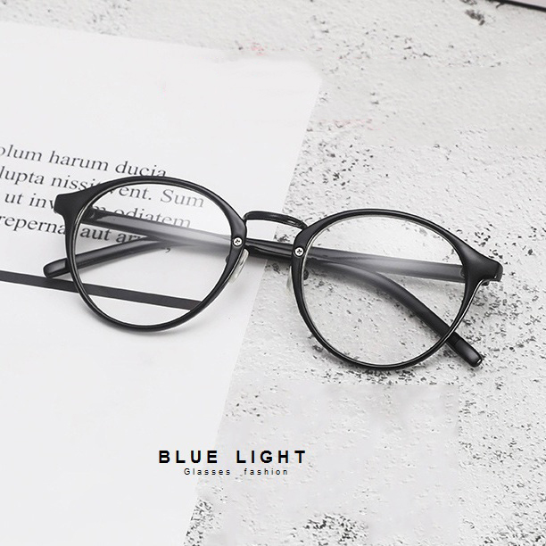 Kính Giả Cận, Gọng Kính Cận Nam Nữ Mắt Tròn Gọng Đen Nhám Hàn Quốc - BLUE LGHT SHOP