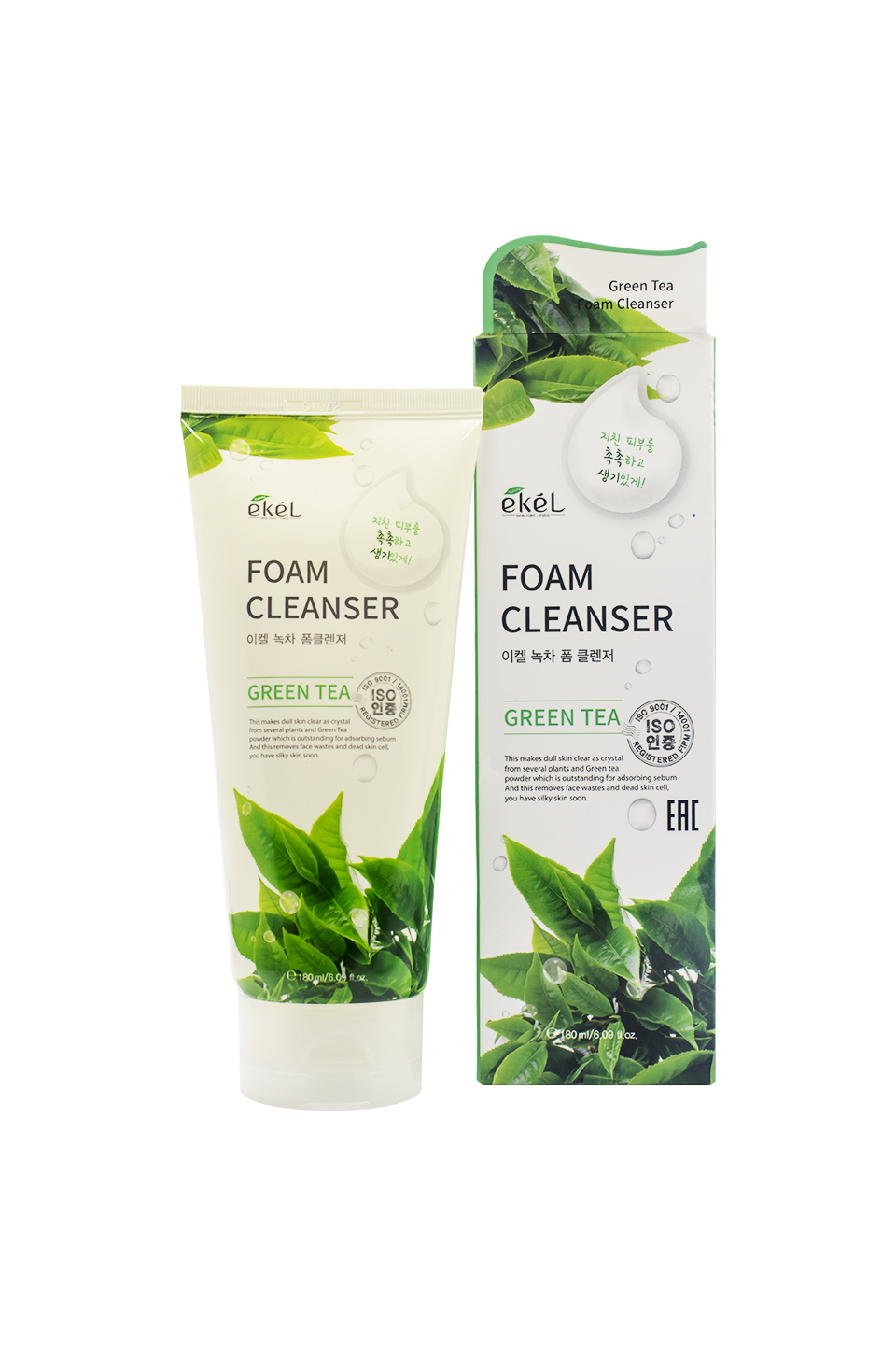 Sữa rửa mặt trà xanh EKEL Green Tea Foam Cleanser 180ml