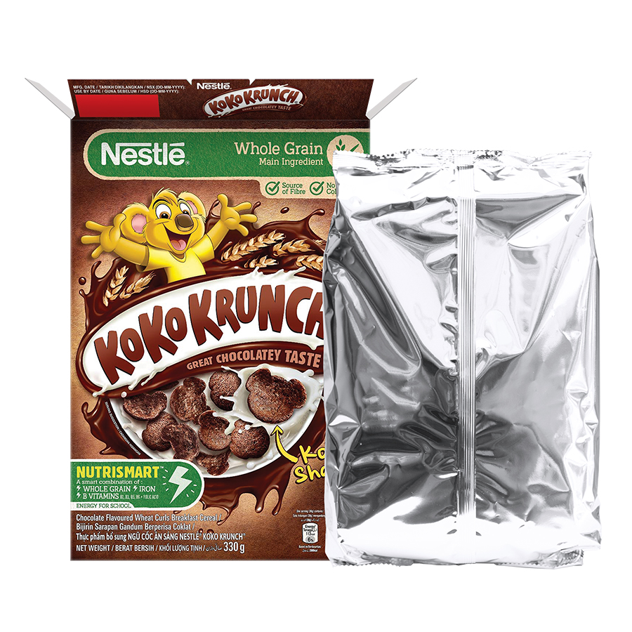 Combo 2 hộp ngũ cốc ăn sáng Koko Krunch (Hộp 330g) - Tặng 1 balo trẻ em