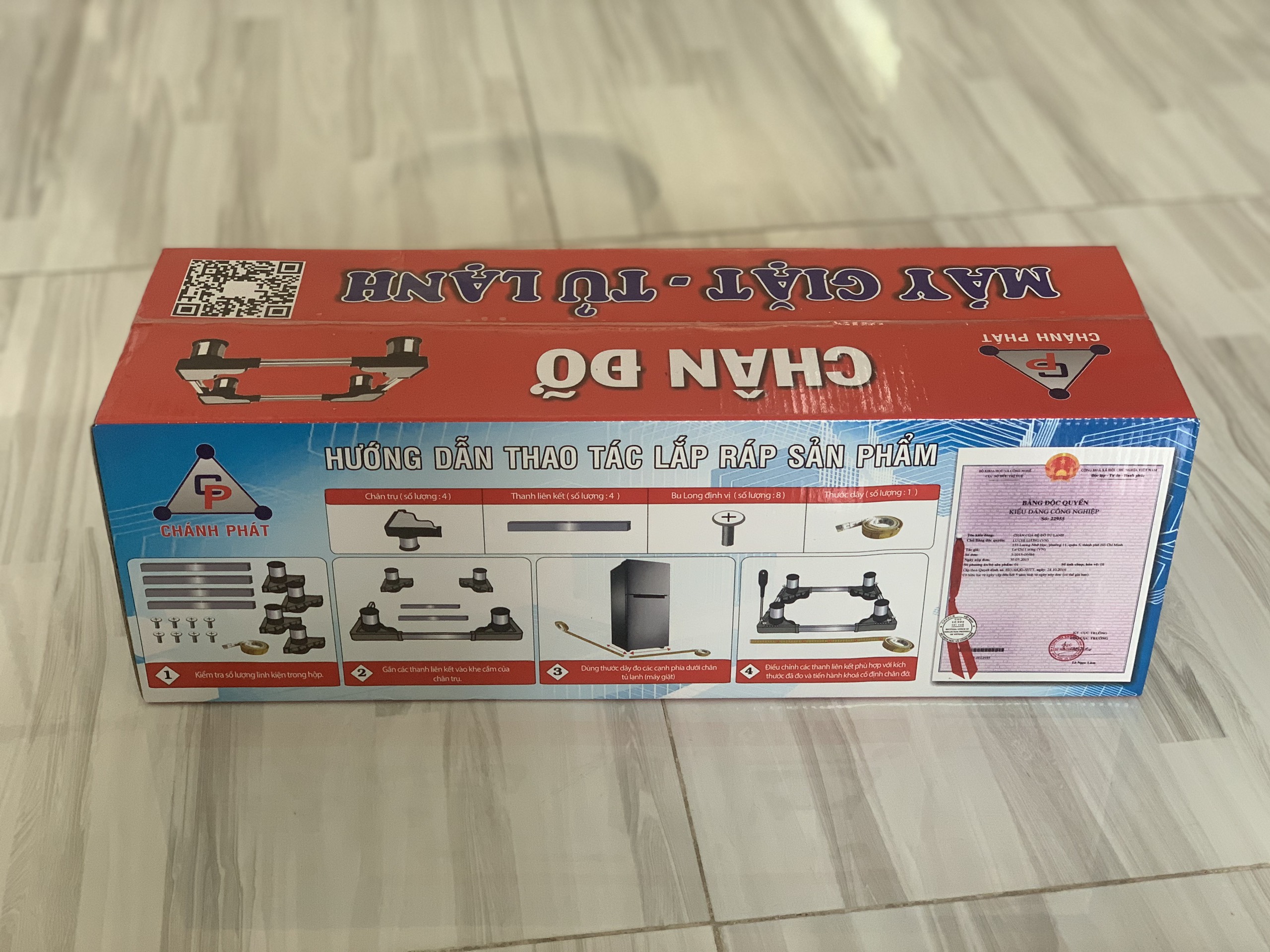 Chân đỡ máy giặt tủ lạnh đa năng 48cm đến 60cm INOX dày 1mm Hàng Chính Hãng