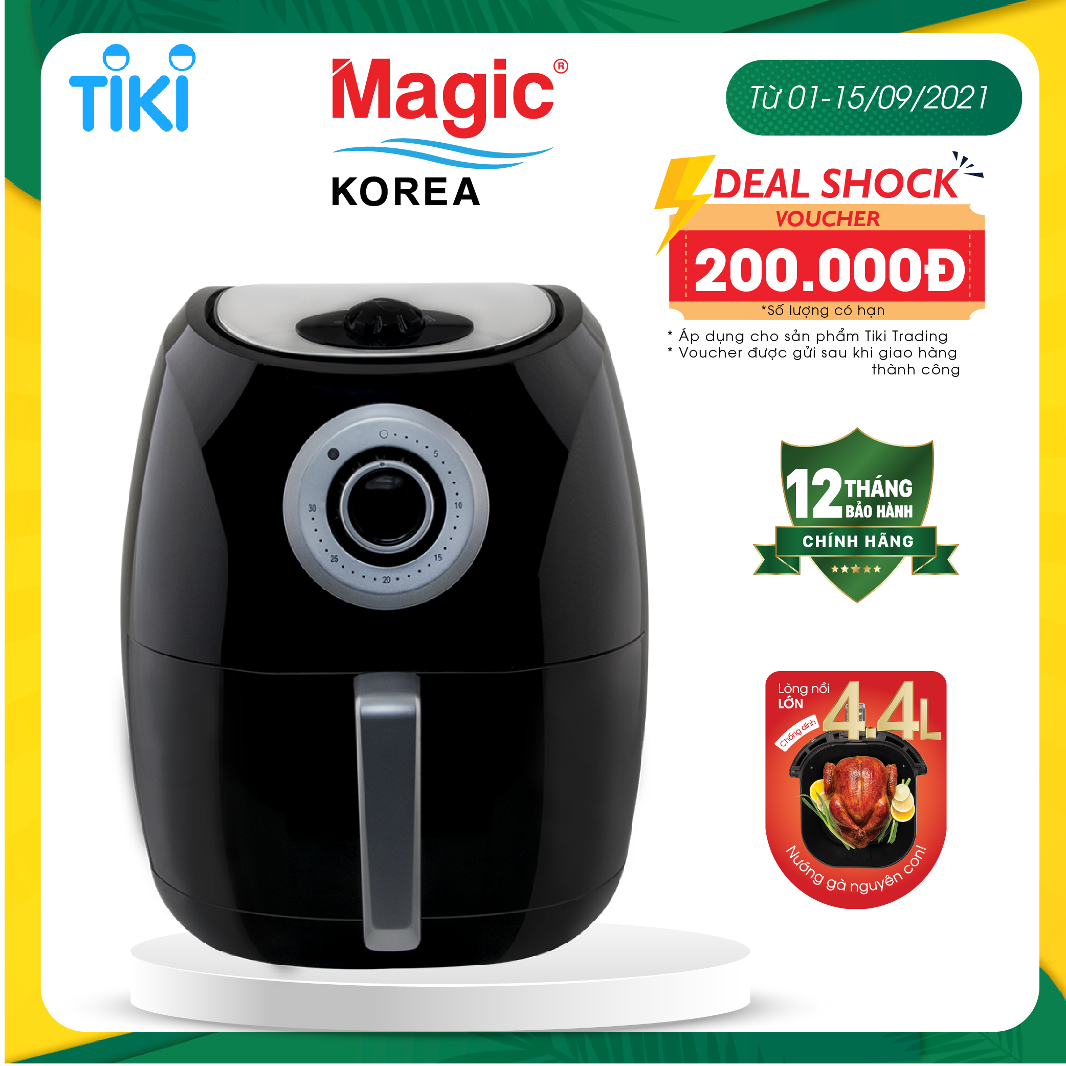 Nồi Chiên Không Dầu Magic Korea A-84 (4.4L)