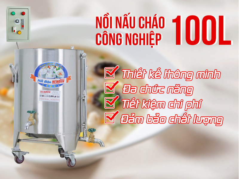 Nồi Nấu Cháo Công Nghiệp 100L